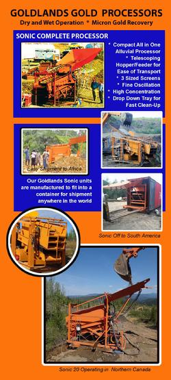 Sonic Processor - complete alluvial gold extraction machine